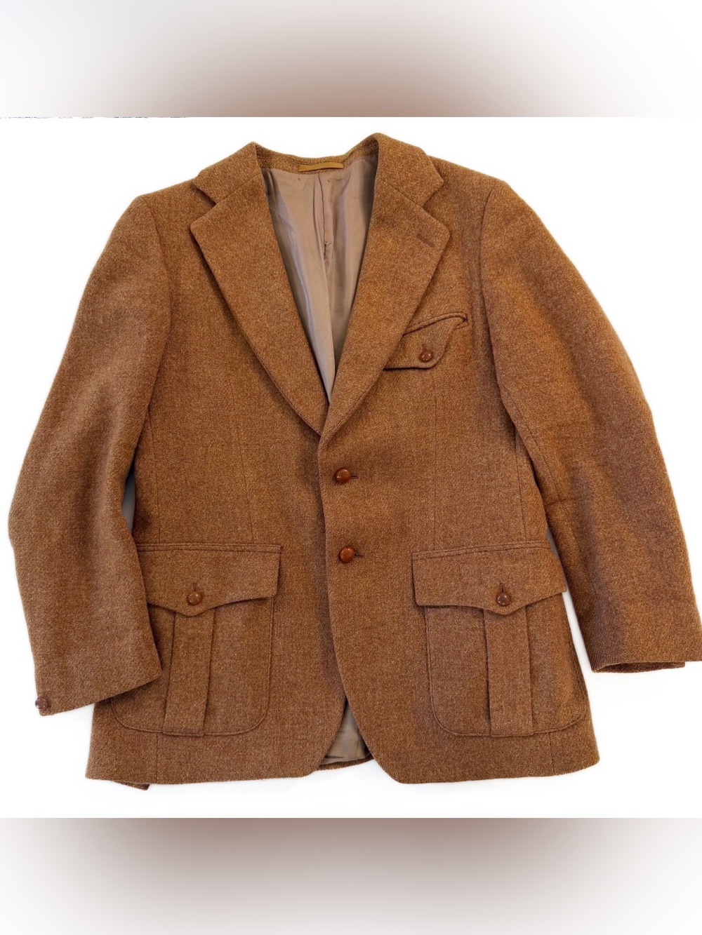 Vintage Harris Tweed Dunn & Co Scottish Wool Sport Coat Shooting Jacket Mens 40
